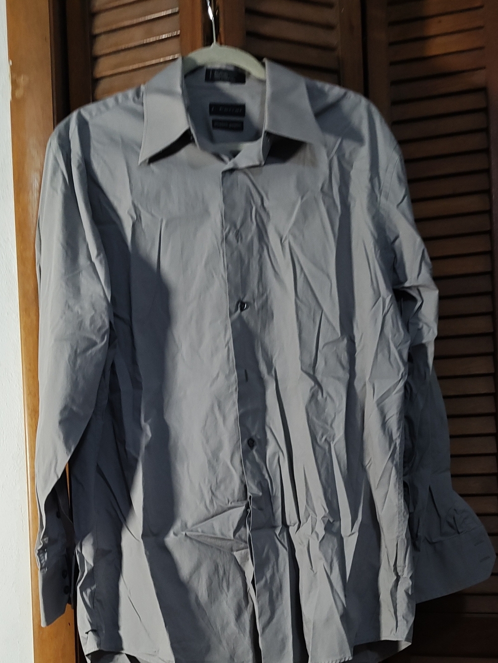 jf j.ferrar Men's Light Gray Button-Up Shirt Jacket